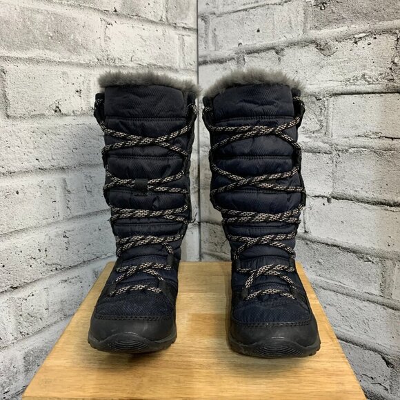 Sorel Whitney Lace Black Tall Faux Fur Trim Boot - Picture 3 of 14